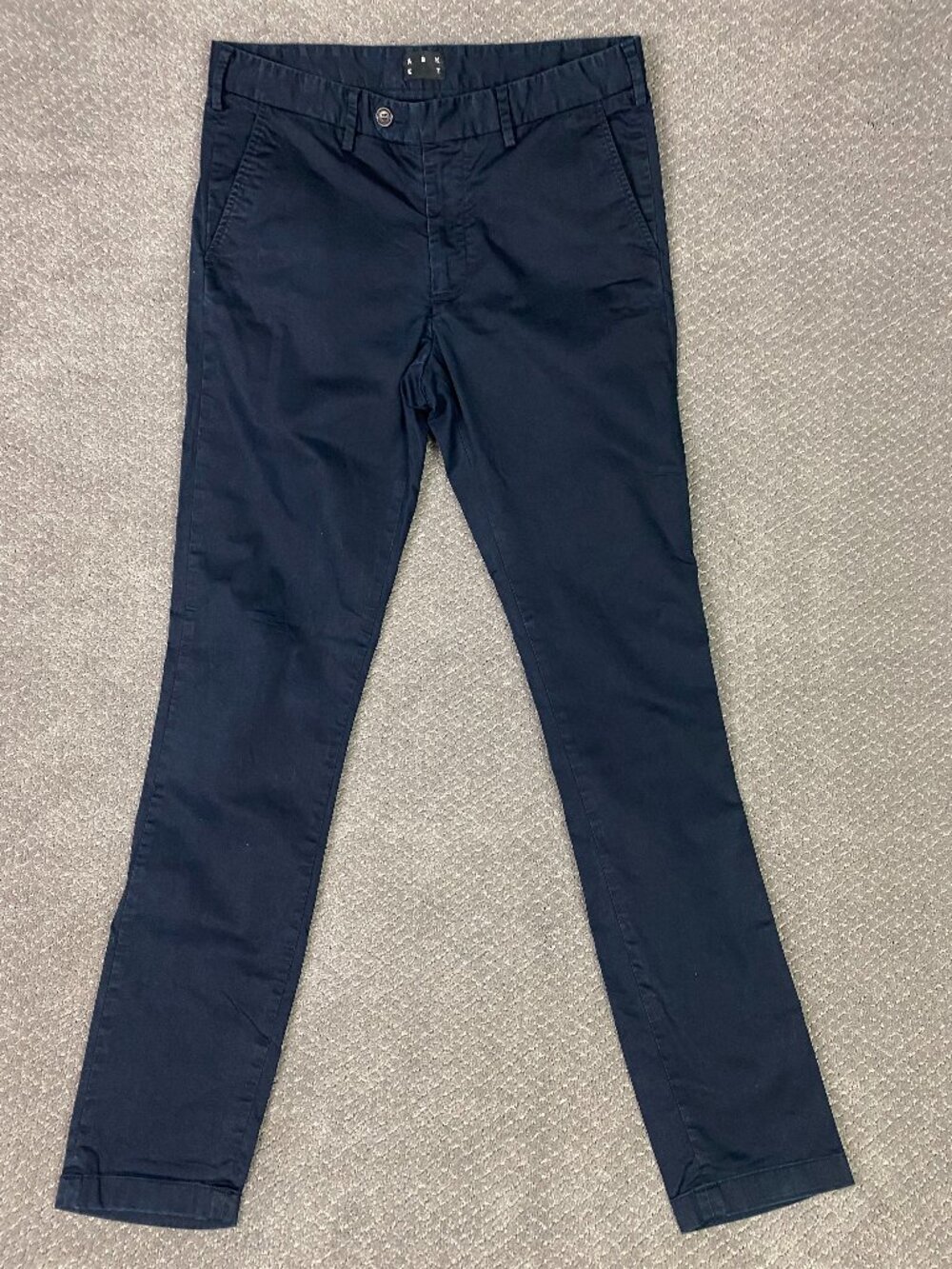 Asket The Chino Pants Mens 32x34 Fit 34x34 Slim Fit Navy Blue Preppy Cotton